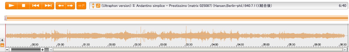 WQCC-354 (Ultraphon version) II. Andantino simplice - Prestissimo (matrix 025087) (Hansen,Berlin-phil,1940.7.11)(結合後)