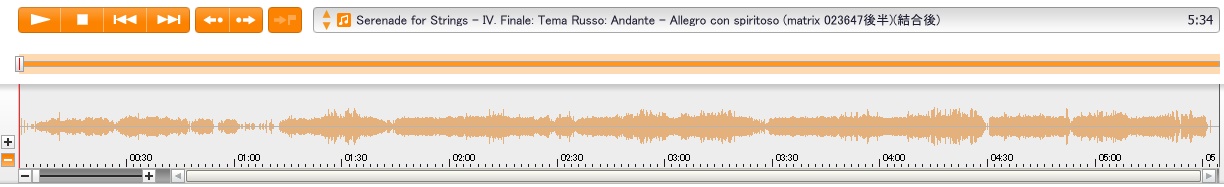 WQCC-352 Serenade for Strings - IV. Finale Tema Russo Andante - Allegro con spiritoso (matrix 023647後半)(結合後)